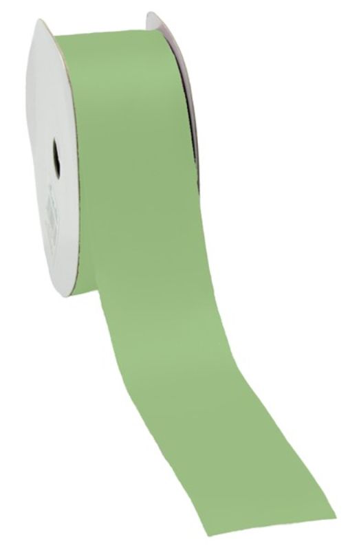 Soft celery satin ribbon, 38mm x 25m, perfect for elegant gift wrapping and DIY decorations. Shimmers beautifully in light.