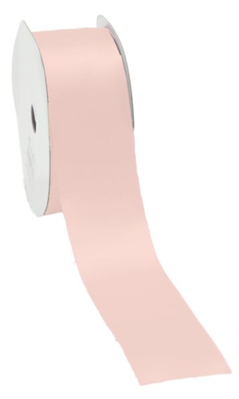Soft petal peach satin ribbon, 38mm x 25m, ideal for elegant crafting, gift wrapping, and stylish decorations.