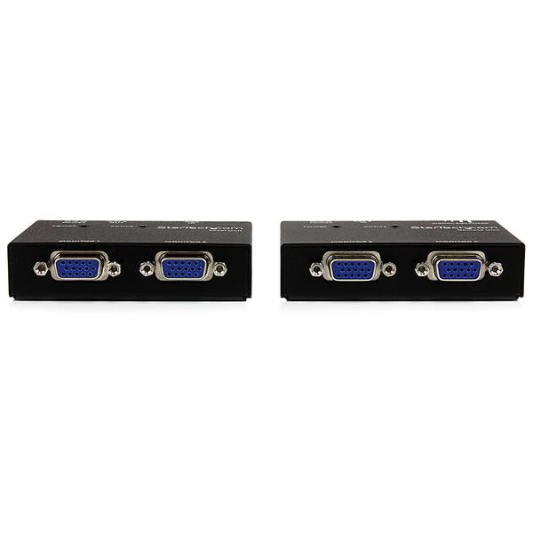 VGA Video Extender over Cat5, allowing 150m extension and connection of up to four displays with easy installation options.