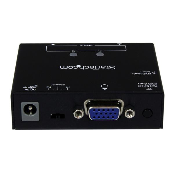 2-Port VGA Auto Switch Box with Priority Switching and EDID Copy