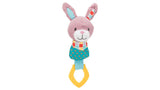 Plush dog toy featuring a rabbit design with a ring, 23cm, squeaker for interactive play and bonding with pets.