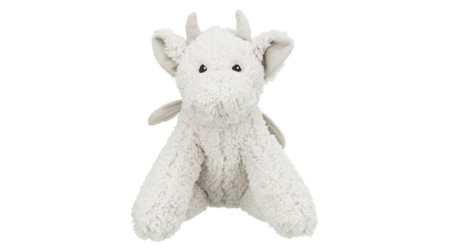 Plush Eco Dragon Elwin dog toy, 28 cm, made from recycled materials with a squeaker for added fun and sustainability.