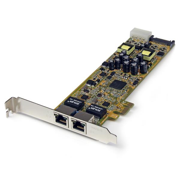 Dual Port PCIe Ethernet adapter with PoE, delivering power and data in one cable for efficient installations.