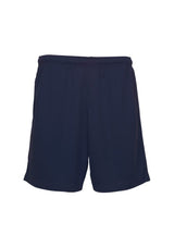 Navy Kids Biz Cool™ Shorts in Size 8 with elastic waist, side splits, and pockets, perfect for active play.