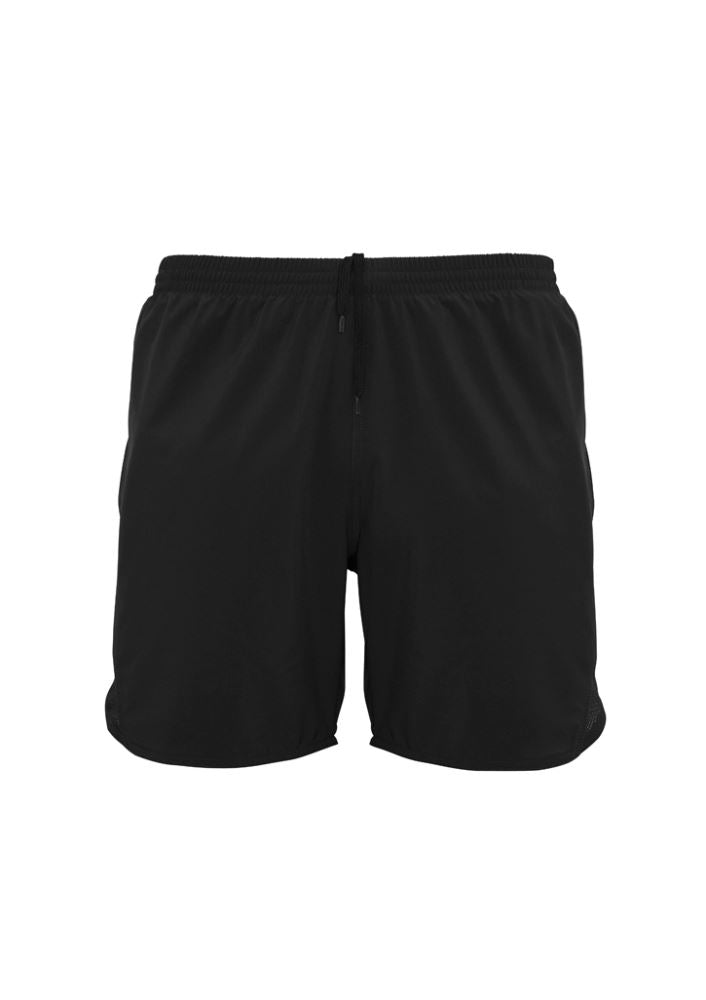 Men's Tactic Shorts in Black, size L, featuring breathable fabric, quick-drying, and reflective safety tape for active wear.