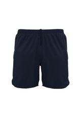Navy kids tactic shorts in size 14, featuring breathable fabric, quick-dry technology, and reflective tape for safety.