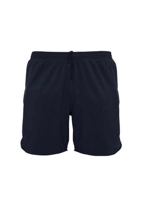 Navy Kids Tactic Shorts in size 6, featuring breathable fabric, quick-dry technology, and reflective safety tape.