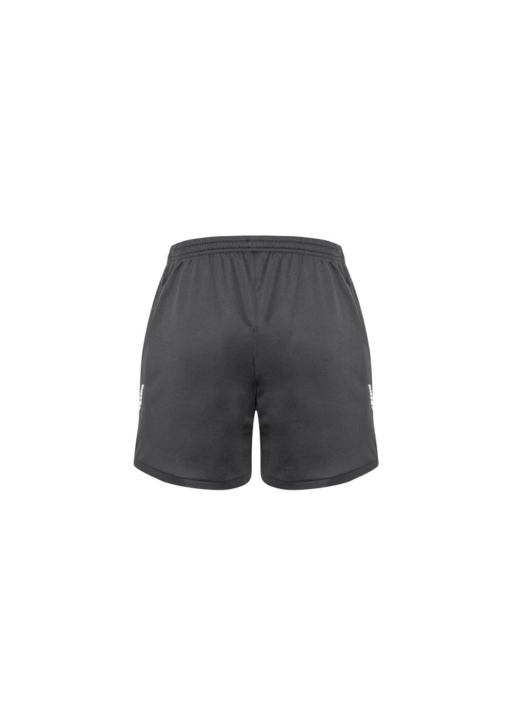 Men's grey Circuit Shorts in 2XL, made of breathable BIZ COOL Micro Polyester with reflective trims and a zippered pocket.