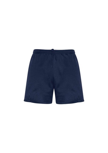 Kids Circuit Short in navy, size 14, featuring breathable fabric, reflective trims, and a secure zippered pocket for active play.
