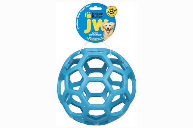 Durable 19cm rubber dog toy with open design for treats; perfect for fetch, tug, and teething play.