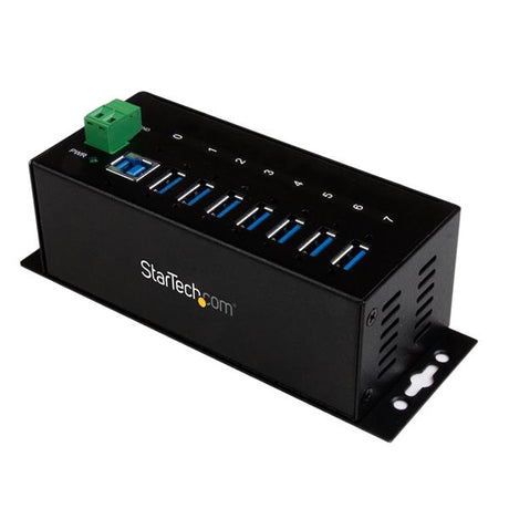 7-Port Industrial USB 3.0 Hub with ESD protection, designed for tough environments, enables fast, reliable connections for multiple devices.