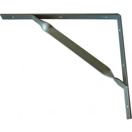 Heavy duty galvanised shelf bracket measuring 300x250mm with diagonal stay for enhanced strength and stability.