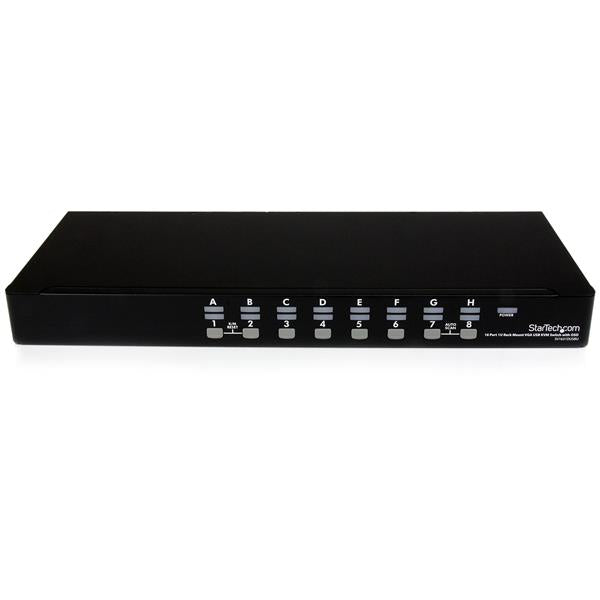 16 Port 1U Rackmount USB KVM Switch Kit with OSD and Cables