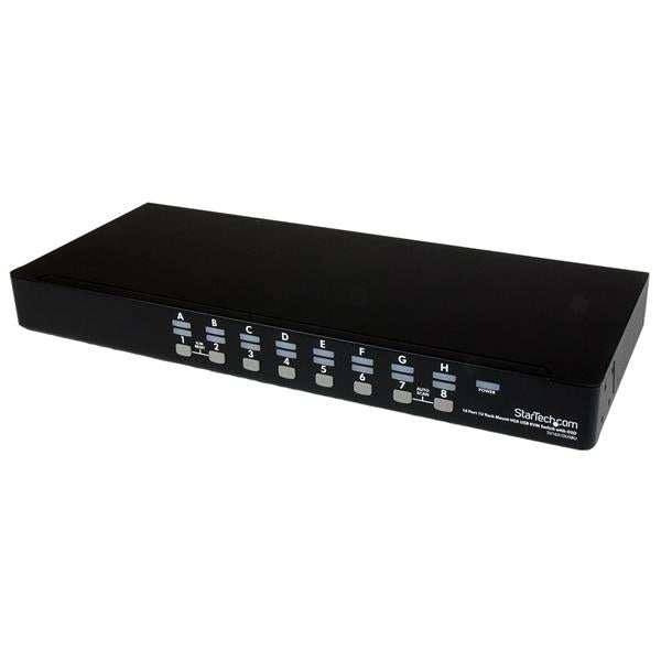 16 Port 1U Rackmount USB KVM Switch Kit with OSD and Cables