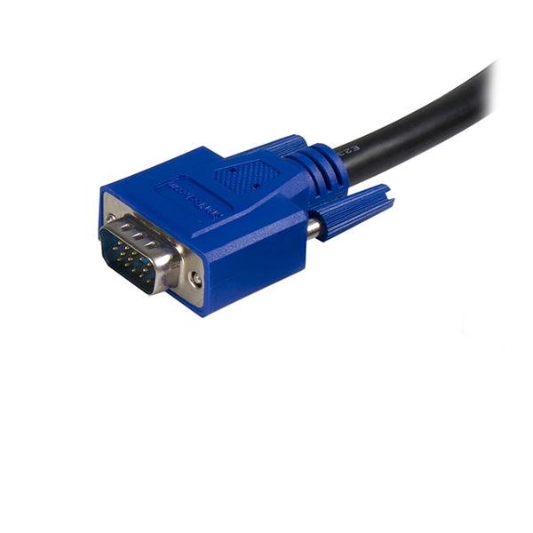 3 m 2-in-1 USB KVM Cable with VGA, ideal for seamless switching between computers, ensuring clear display and tangle-free setup.