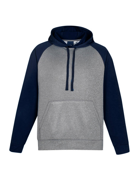 Men's Hype Two Tone Hoodie in Grey Marle/Navy, 3XL, featuring cozy fleece, raglan sleeves, and front kangaroo pocket.