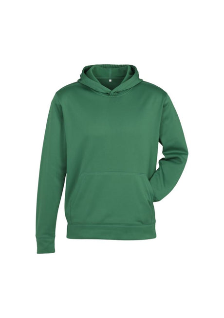 Kids Hype Pull-On Hoodie in Kelly Green, size 6, featuring cozy fleece, kangaroo pocket, and safety-focused design.