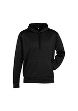 Mens Hype Pull-On Hoodie in black, 2XL, featuring fleece fabric, kangaroo pocket, and loose-fit design for comfort.