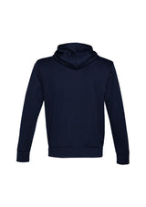 Navy and white Men's United Hoodie with full zipper, kangaroo pocket, contrast panels, and loose-fit hem, size XL.