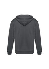 Kids Renegade Hoodie in grey, black, and fluoro yellow with zip neck, pockets, and reflective trims for active outdoor wear.