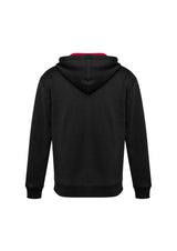 Adults Renegade Hoodie in Black, Red, and Silver, featuring a half-zip, reflective trims, and cozy fleece fabric for warmth.