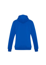 Ladies Royal Pullover Hoodie in size XS, featuring a kangaroo pocket, wide drawstring, and ribbed cuffs for style and comfort.
