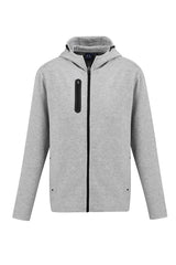 Ladies Neo Hoodie in Grey Marle, Size L, featuring an attached hood, zippered pocket, and soft, luxurious fabric.