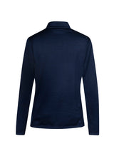 Navy Ladies Monterey Top with 1/2 zip collar, honeycombed fleece lining, ideal for layering and versatile styling.