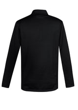 Men's XL Monterey Top in Black Solid, featuring honeycombed fleece, 1/2 zip collar, and sleek design for versatile layering.