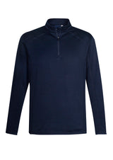 Men's Monterey Top in Navy Solid, XL, featuring a 1/2 zip collar, honeycombed fleece, and flat-locked seams for comfort.