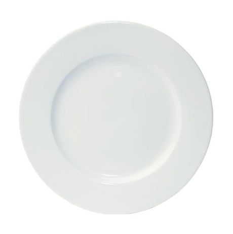 Elegant 20cm white porcelain side plate, perfect for serving appetizers or desserts at any dining occasion.