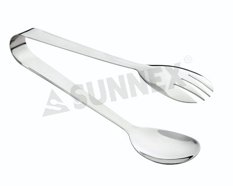 Stainless steel salad tongs, 20.5cm, designed for versatile serving of salads and pasta, featuring an ergonomic grip.