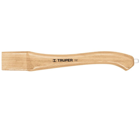 Durable 14" hickory replacement handle for hatchets, featuring a curved design and flared grip for optimal comfort and control.