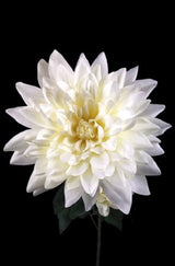 Set of 5 artificial white giant dahlias, 125cm tall, crafted from poly silk for vibrant, maintenance-free decor.