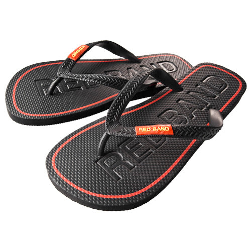 Stylish red rubber sandals for adults size 9-10, perfect for summer outings and casual wear.