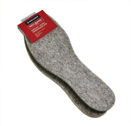Great Kiwi Men's Size 6 innersole made of 10mm wool felt, providing warmth and comfort for gumboots and everyday wear.