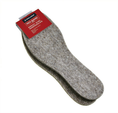 Great Kiwi Men's Innersole (Size 14) made from premium wool, providing warmth, support, and comfort for rugged footwear.