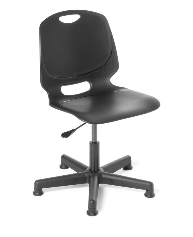 Ergonomic Spark Student/Training Office Chair in black, featuring adjustable height and durable, scratch-resistant design.