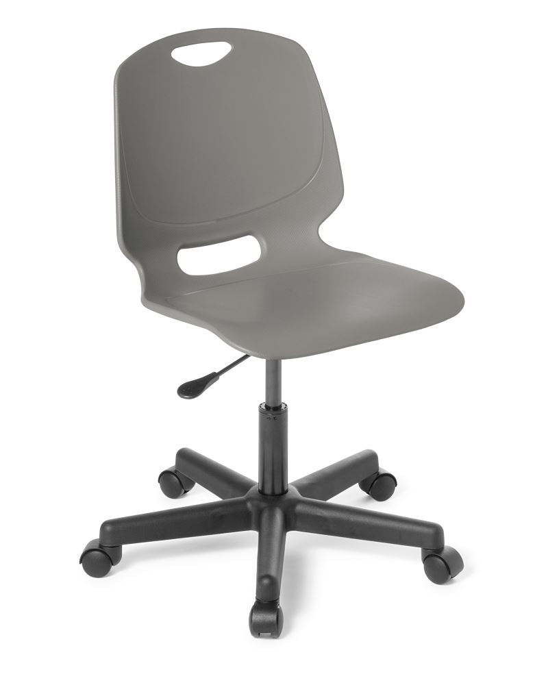 Ergonomic Spark Student Office Chair in Grey, featuring swivel design, non-slip finish, and gaslift height adjustment.