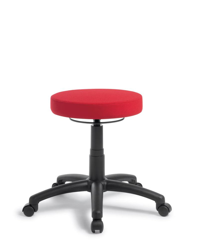 Fiesta Flame Adjustable Stool with swivel base, gaslift height adjustment, and large comfort seat for versatile use.