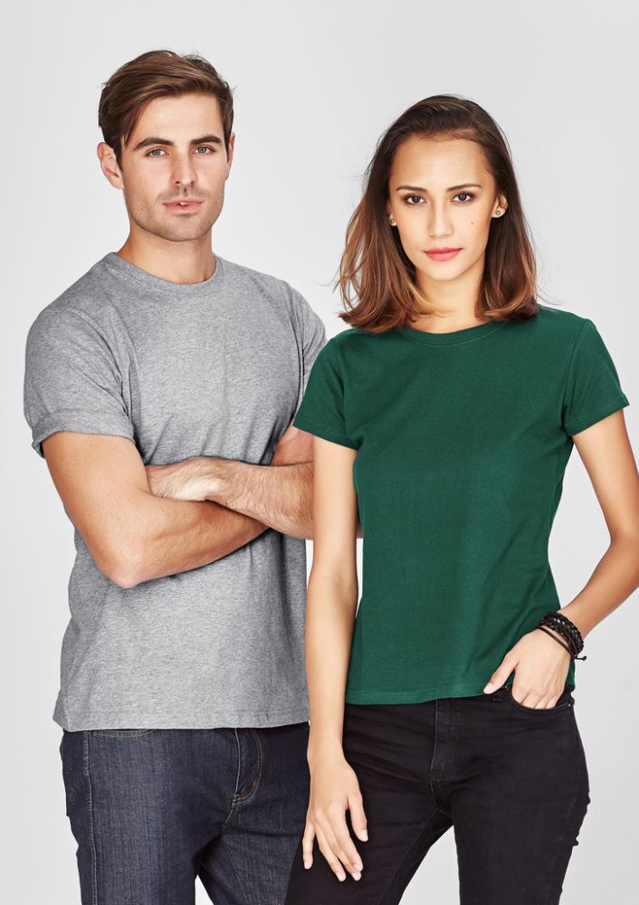 Men's Ice Tee in Kelly Green, Size S, featuring 100% combed cotton, ribbed neck, and designed for comfort and style.