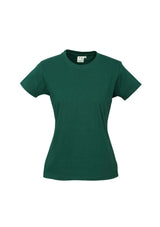 Ladies Ice Tee in Forest, size 24, vibrant Fluoro Orange and Yellow-Lime, designed for style, comfort, and durability.