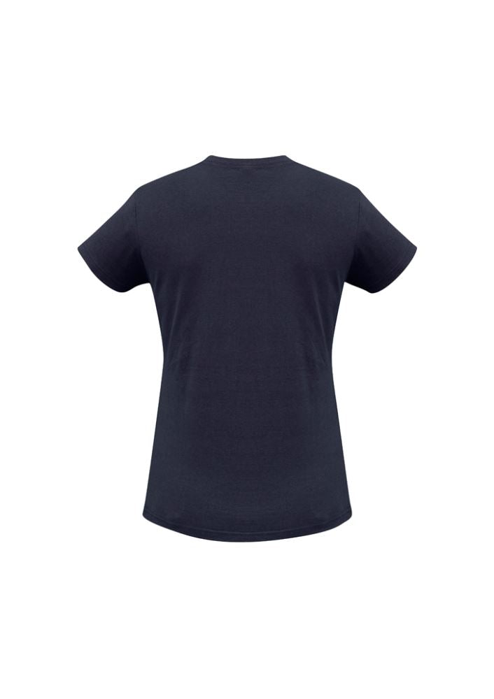 Navy Ladies Ice Tee, Size 20 from Biz Collection, featuring soft cotton, ribbed neck, and durable hems for comfort and style.