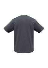 Men's Ice Tee in Charcoal, 3XL, made from 100% combed cotton, featuring a ribbed neck and durable hems for comfort and style.