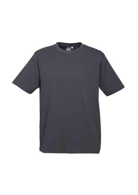Kids Ice Tee in Charcoal, size 2, featuring soft combed cotton, durable design, and breathable comfort for active play.