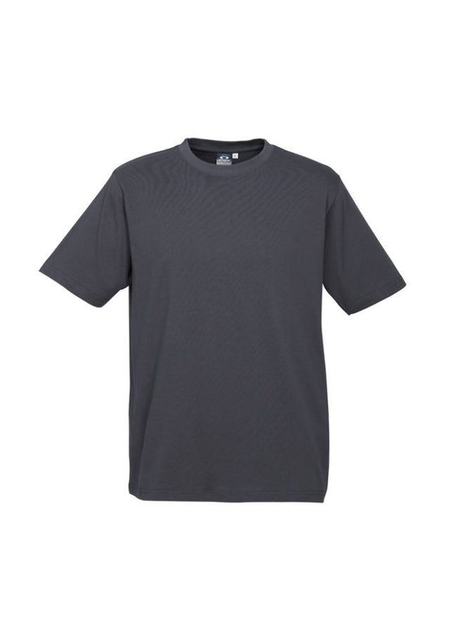 Men's Ice Tee in Charcoal, 3XL, crafted from soft combed cotton, features a ribbed neck, durable hems, and versatile style.