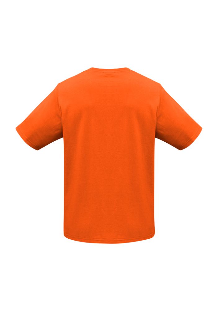 Kids Ice Tee in Fluoro Orange, size 8, featuring a soft blend, ribbed collar, and durable design for active play.