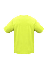 Fluoro Yellow/Lime Kids Ice Tee from Biz Collection, Size 12, perfect for active wear with durable fabric and vibrant color.