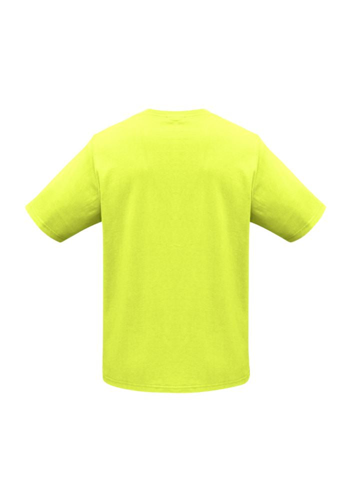 Vibrant Fluoro Yellow/Lime Kids Ice Tee, Size 2, features a snug ribbed collar and durable fabric for active wear.