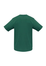 Kids Ice Tee in Forest green, Size 4, featuring a ribbed collar, durable cotton, and stylish comfort for active play.